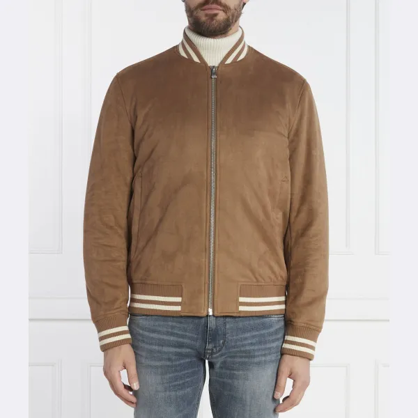 Бубарный бомбер стандартной посадки Joop!, коричневый 
Бубарный бомбер стандартной посадки Joop!, коричневый