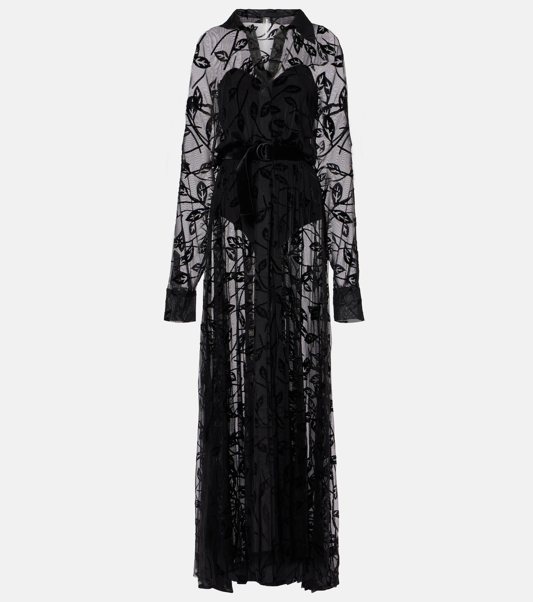 Платье макси из прозрачной сетки с цветочным принтом Norma Kamali, черный
Платье макси из прозрачной сетки с цветочным принтом Norma Kamali, черный