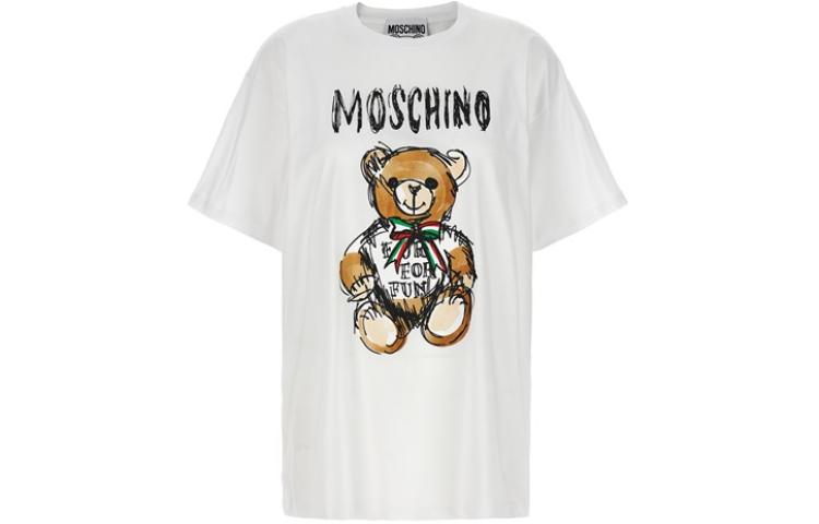 Футболка с принтом плюшевого мишки MOSCHINO, белая
Футболка с принтом плюшевого мишки MOSCHINO, белая