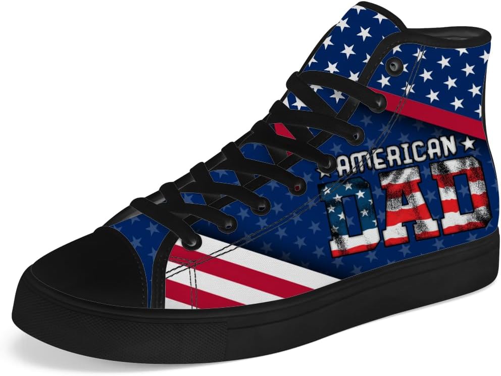Мужские и женские высокие кеды chebing с американским флагом на канве, высокие кроссовки для 4 июля, повседневные шнуровки, 616 Dad Blue
Мужские и женские высокие кеды chebing с американским флагом на канве, высокие кроссовки для 4 июля, повседневные шнуровки, 616 Dad Blue