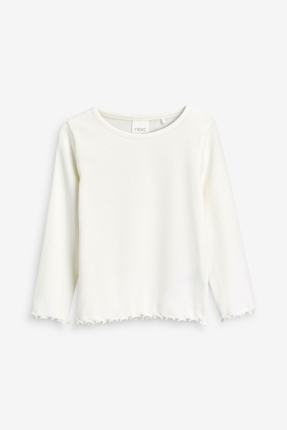 Рубчатая футболка с длинными рукавами Next, белый
Рубчатая футболка с длинными рукавами Next, белый