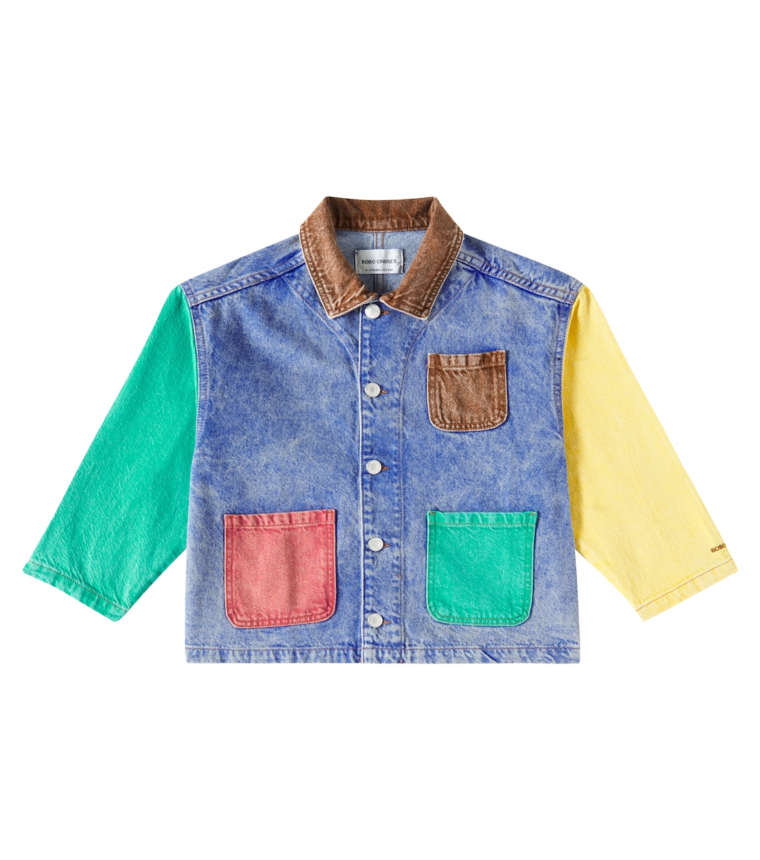 Джинсовая куртка с цветными блоками Bobo Choses, разноцветный
Джинсовая куртка с цветными блоками Bobo Choses, разноцветный