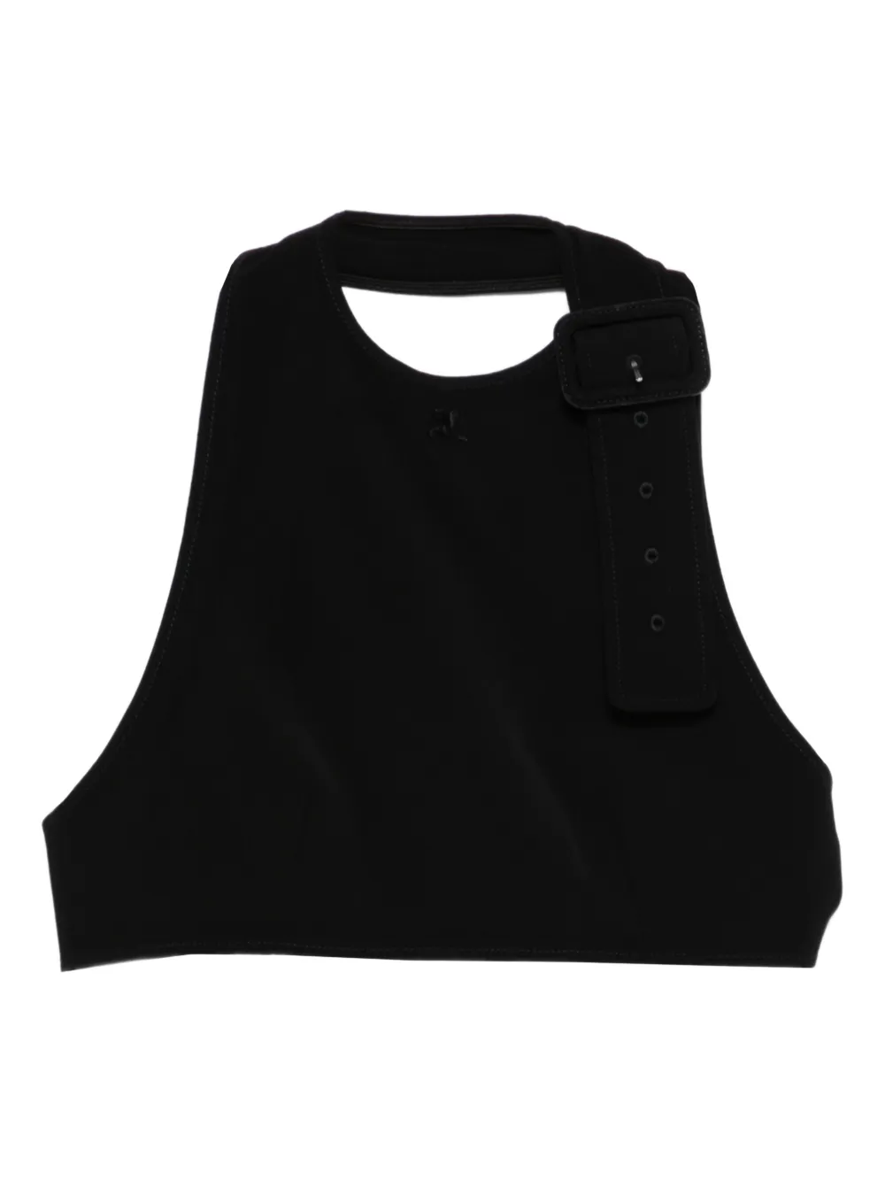 Укороченный топ с пряжкой Courrèges, черный
Укороченный топ с пряжкой Courrèges, черный