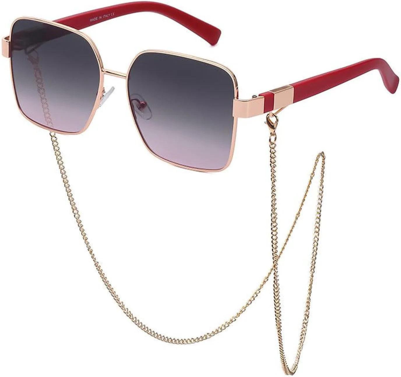 Крупные солнцезащитные очки с цепочкой для женщин, винтажные классические солнцезащитные очки в металлической оправе, модные панк-очки generic, C4 Red Gray Pink
Крупные солнцезащитные очки с цепочкой для женщин, винтажные классические солнцезащитные очки в металлической оправе, модные панк-очки generic, C4 Red Gray Pink
