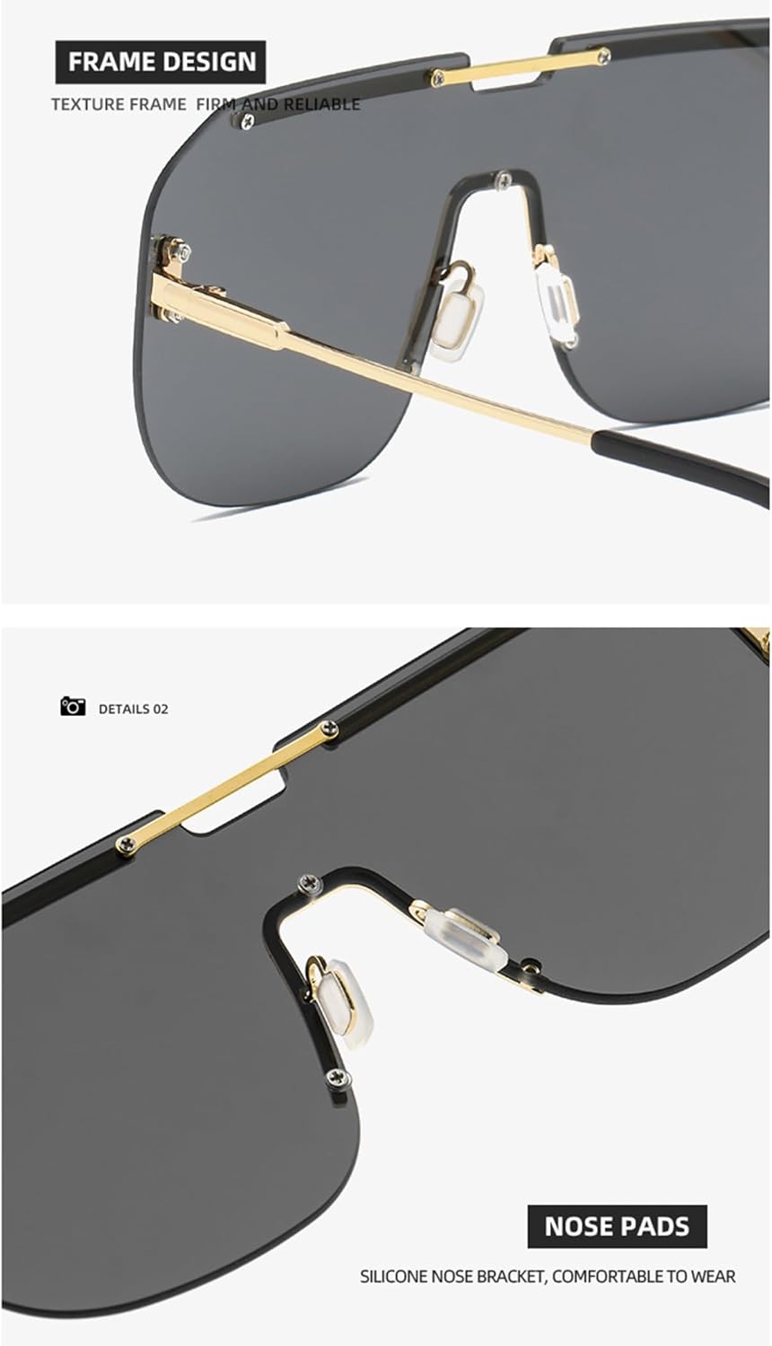 bullabulling Модные солнцезащитные очки с плоской верхней частью и круглым щитком, цельные, с двойной перемычкой, защита от УФ-излучения UV400, для активного отдыха, Black Gray
bullabulling Модные солнцезащитные очки с плоской верхней частью и круглым щитком, цельные, с двойной перемычкой, защита от УФ-излучения UV400, для активного отдыха, Black Gray