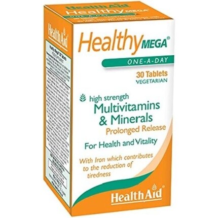 Healthy Mega пролонгированного выпуска, 30 вегетарианских таблеток, Healthaid
Healthy Mega пролонгированного выпуска, 30 вегетарианских таблеток, Healthaid