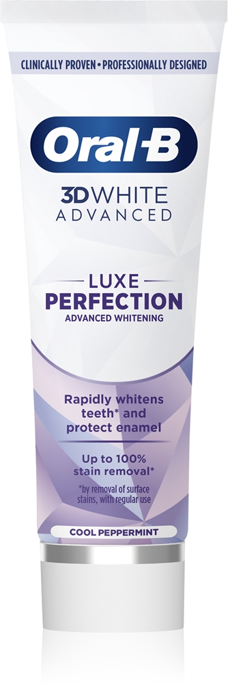 Отбеливающая зубная паста 3D White Luxe Perfection Oral-B, cool peppermint 75 мл
Отбеливающая зубная паста 3D White Luxe Perfection Oral-B, cool peppermint 75 мл