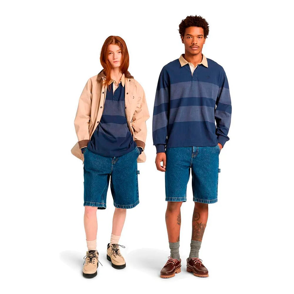 Поло с длинным рукавом в полоску от Timberland для регби, синий
Поло с длинным рукавом в полоску от Timberland для регби, синий