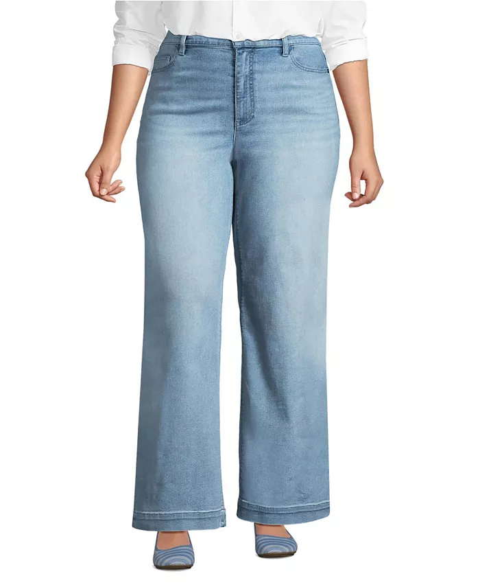 Женские джинсы Recover с высокой талией и широкими штанинами синего цвета Lands' End, синий
Женские джинсы Recover с высокой талией и широкими штанинами синего цвета Lands' End, синий