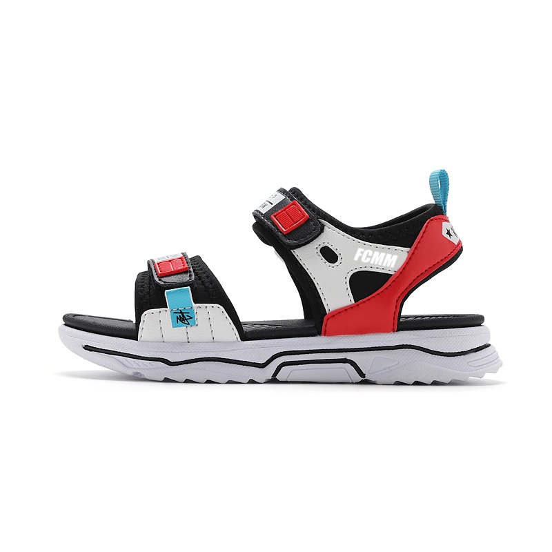 Прочные дышащие сандалии с низким верхом для детей FCMM, черный/красный 
Прочные дышащие сандалии с низким верхом для детей FCMM, черный/красный