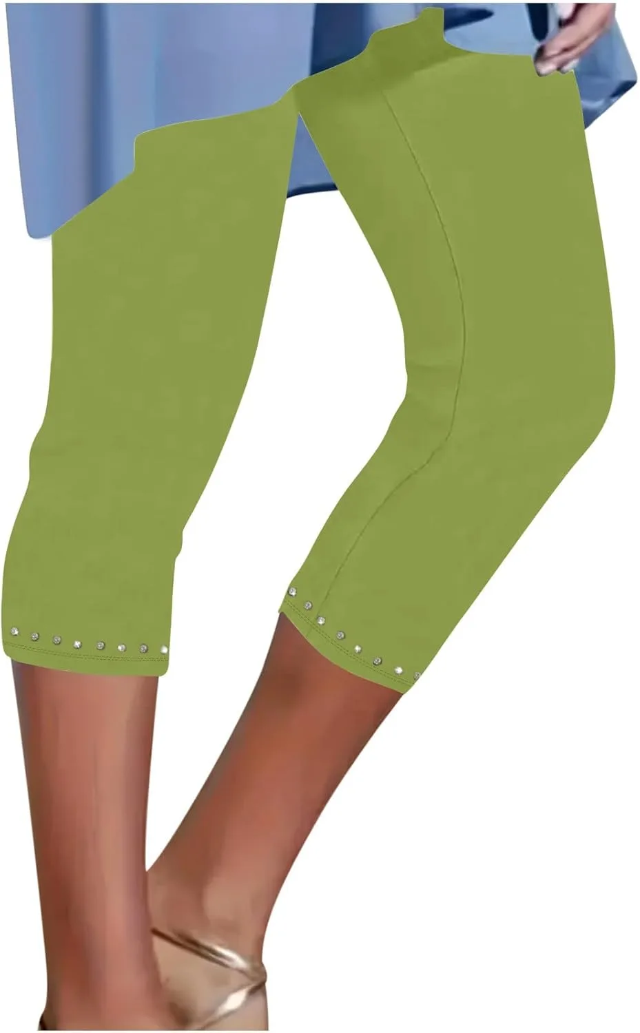 Женские капри-джоггеры с отделкой стразами и эластичным поясом
Женские капри-джоггеры с отделкой стразами и эластичным поясом