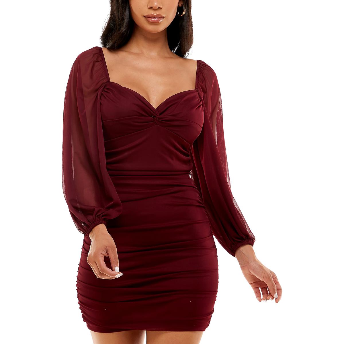 Платье-футляр для женщин Juniors из полиэстера с оборками B. Darlin, цвет burgundy
Платье-футляр для женщин Juniors из полиэстера с оборками B. Darlin, цвет burgundy