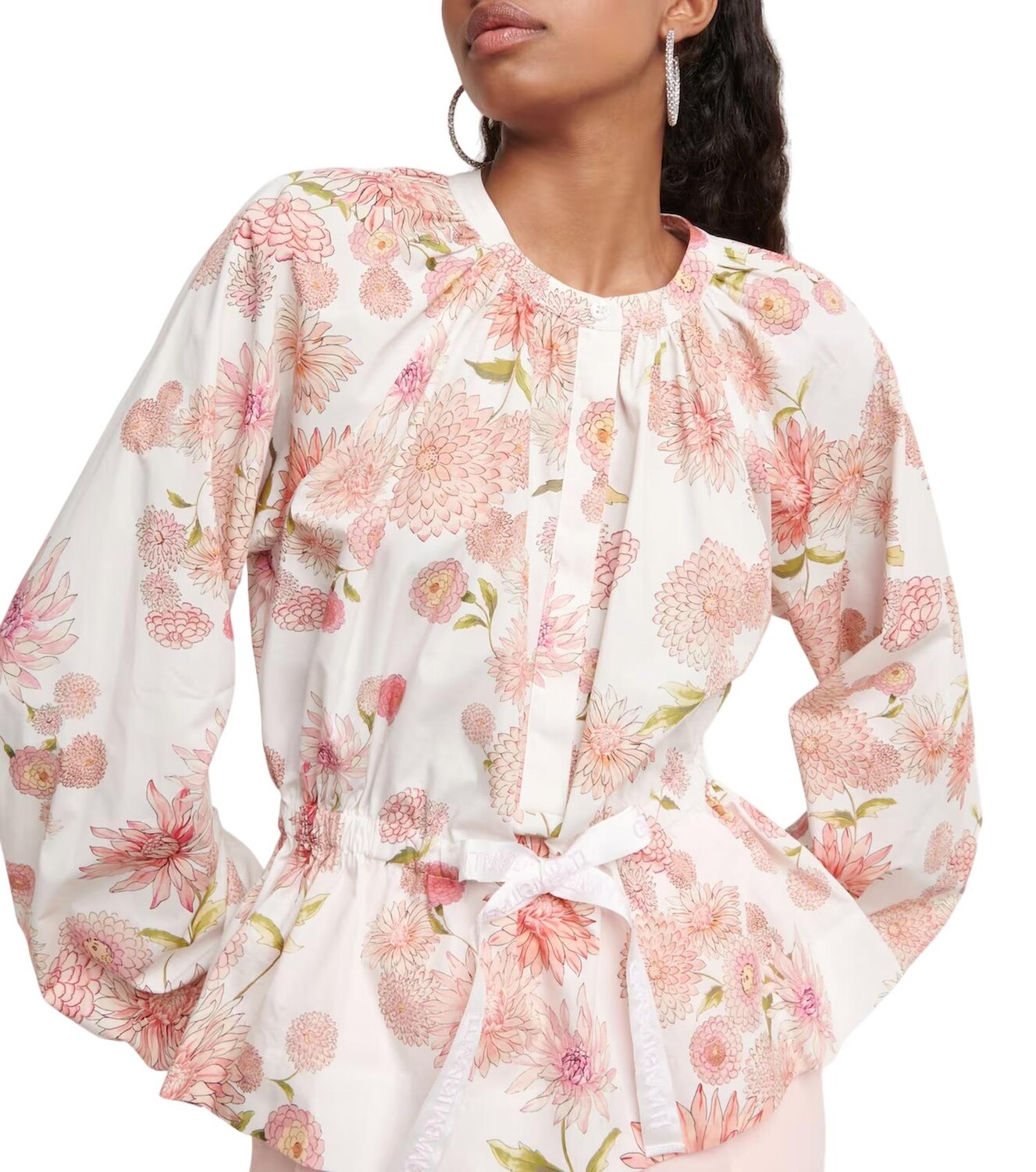 Женская блузка цвета слоновой кости из поплина с завязками на талии Dahlia Giambattista Valli, слоновая кость
Женская блузка цвета слоновой кости из поплина с завязками на талии Dahlia Giambattista Valli, слоновая кость