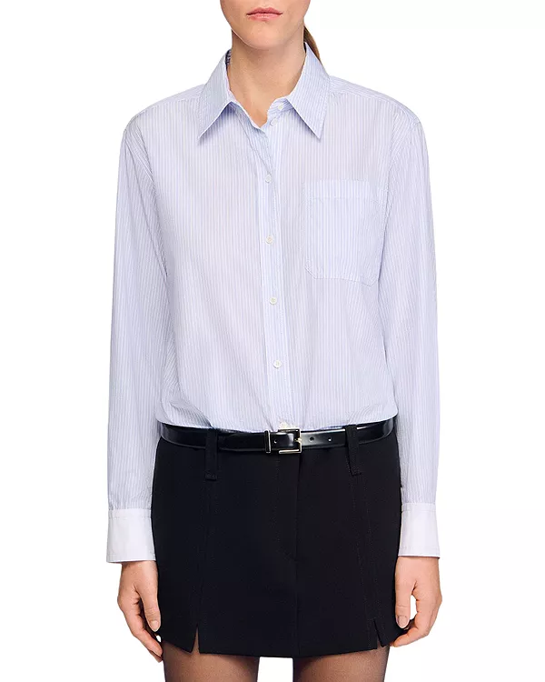 Короткое платье из двух материалов Sandro, черный
Короткое платье из двух материалов Sandro, черный