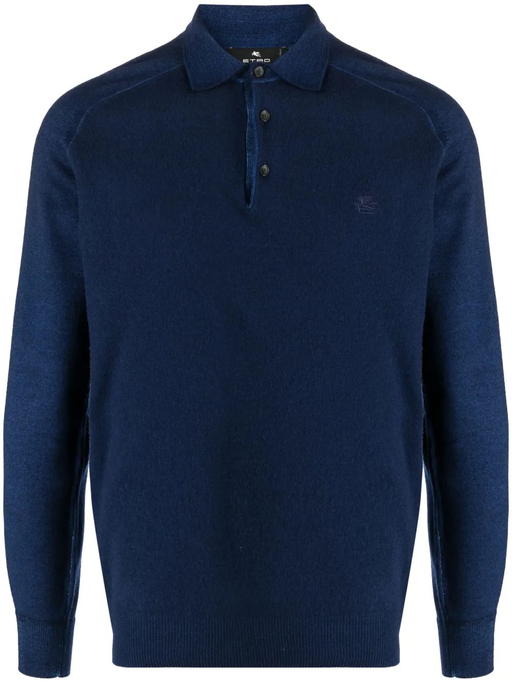 Трикотажная рубашка поло с вышитым логотипом ETRO, синий
Трикотажная рубашка поло с вышитым логотипом ETRO, синий