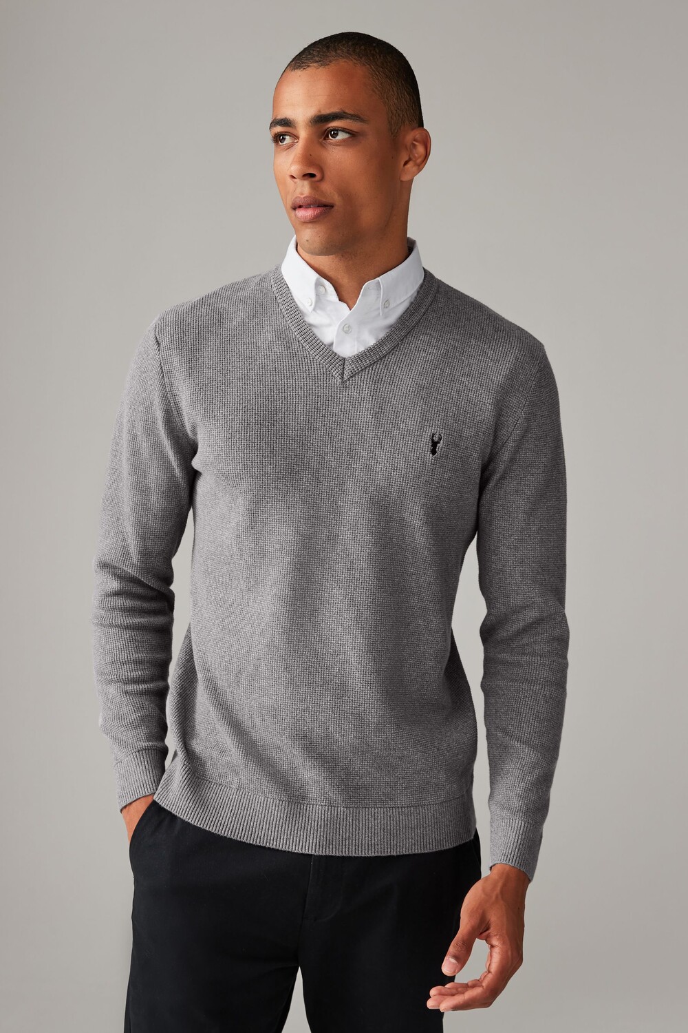 Обычная имитация джемпера рубашки Next, серый
Обычная имитация джемпера рубашки Next, серый