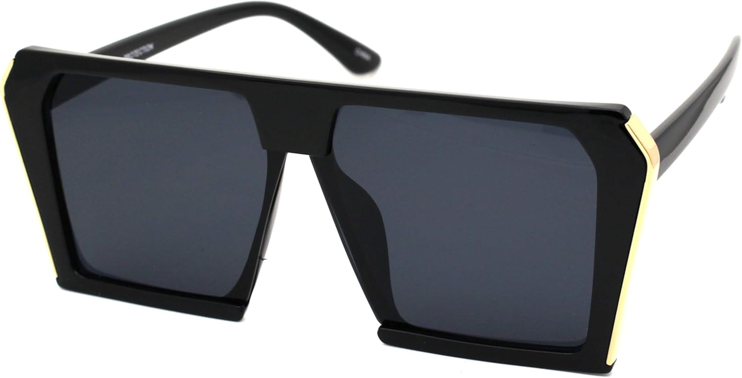 Женские солнцезащитные очки большого размера с геометрическим рисунком, плоской верхней частью, квадратными металлическими боковинами и защитой от УФ-излучения UV 400 PASTL, Black (Black)
Женские солнцезащитные очки большого размера с геометрическим рисунком, плоской верхней частью, квадратными металлическими боковинами и защитой от УФ-излучения UV 400 PASTL, Black (Black)