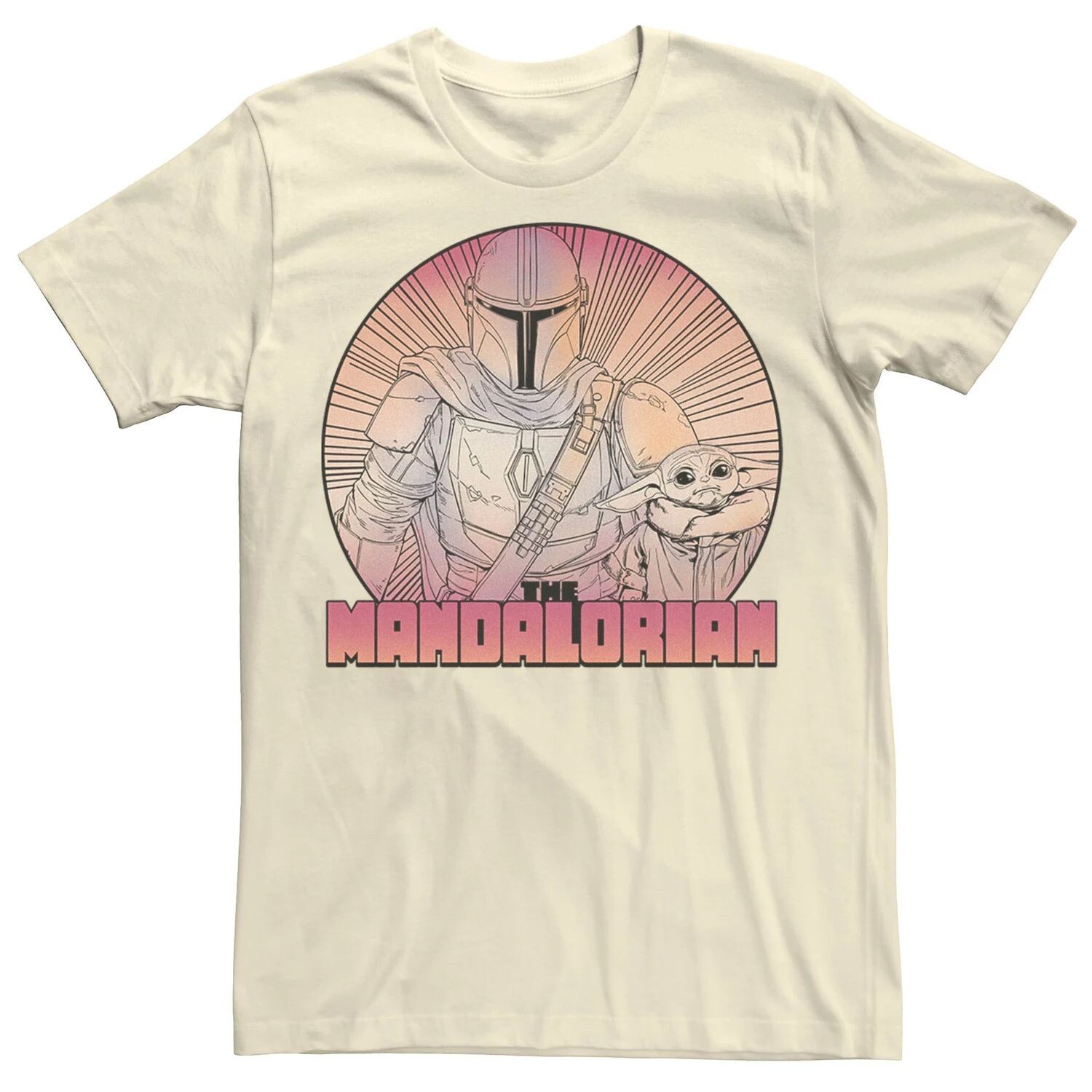 Мужская футболка с рисунком градиента The Mandalorian The Child Star Wars
Мужская футболка с рисунком градиента The Mandalorian The Child Star Wars