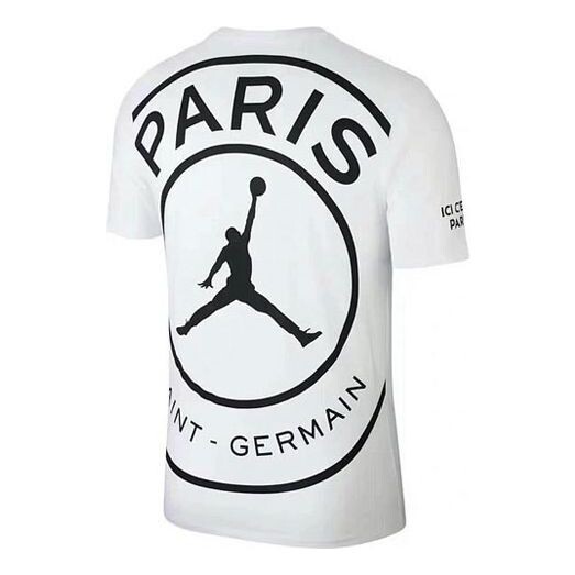 Футболка Paris Saint Germain с принтом логотипа спортивные с круглым вырезом и коротким рукавом Air Jordan, белый
Футболка Paris Saint Germain с принтом логотипа спортивные с круглым вырезом и коротким рукавом Air Jordan, белый