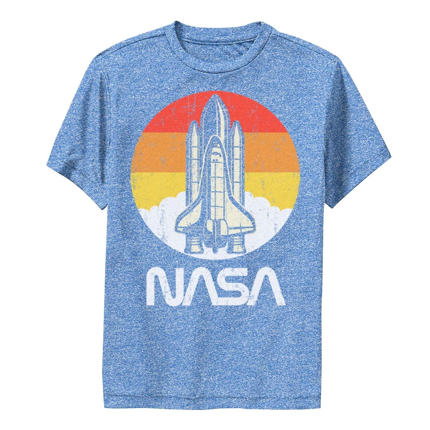Футболка с графическим изображением для мальчиков 8–20 лет NASA Sunset Shuttle Lift Off Performance Licensed Character