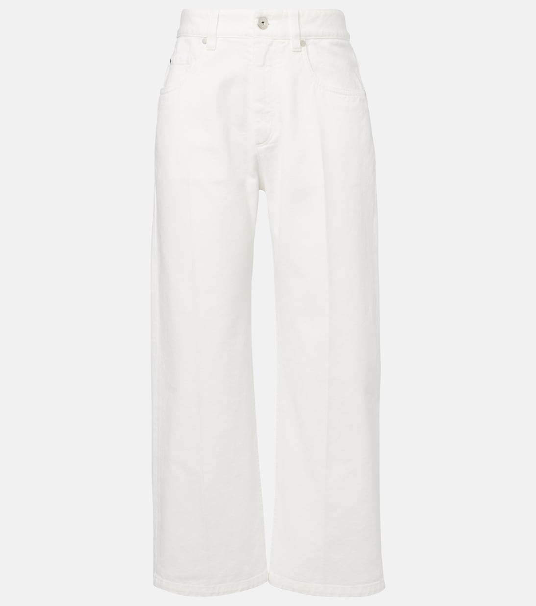 Прямые брюки из окрашенного хлопка Brunello Cucinelli, белый
Прямые брюки из окрашенного хлопка Brunello Cucinelli, белый