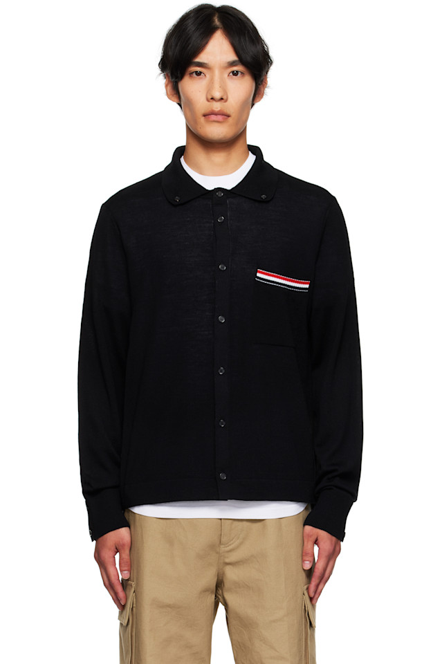 Мериносовая шерсть джерси длинный рукав Thom Browne, черный
Мериносовая шерсть джерси длинный рукав Thom Browne, черный