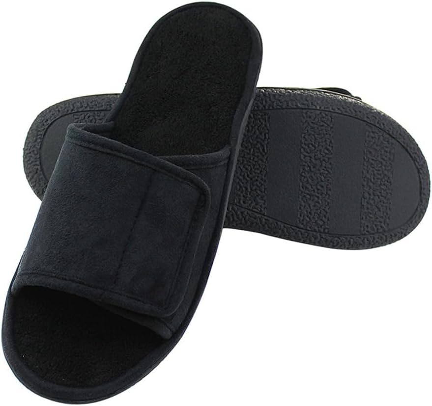 Мужские регулируемые тапочки с эффектом памяти, открытый носок, домашние тапочки для мужчин, удобные для дома и улицы, уютные дышащие шлепанцы из замши для спальни (Размер: EU 46/47, Цвет: Тибетский синий) Yczhd
Мужские регулируемые тапочки с эффектом памяти, открытый носок, домашние тапочки для мужчин, удобные для дома и улицы, уютные дышащие шлепанцы из замши для спальни (Размер: EU 46/47, Цвет: Тибетский синий) Yczhd