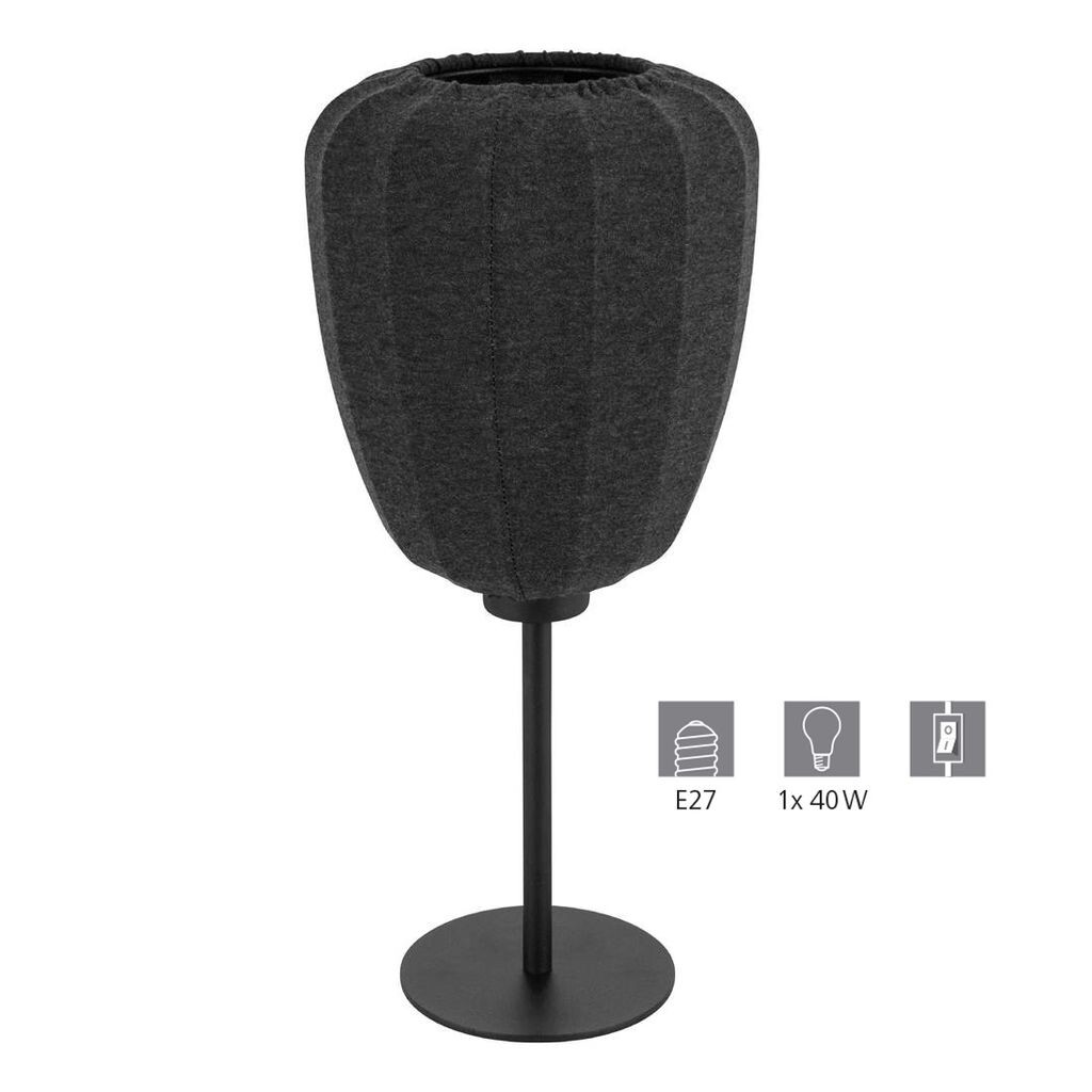 Настольная лампа BARLASTON стальной черный, текстильный серый E27 1X40W В:39см Ø18см с кабельным выключателем EGLO
Настольная лампа BARLASTON стальной черный, текстильный серый E27 1X40W В:39см Ø18см с кабельным выключателем EGLO