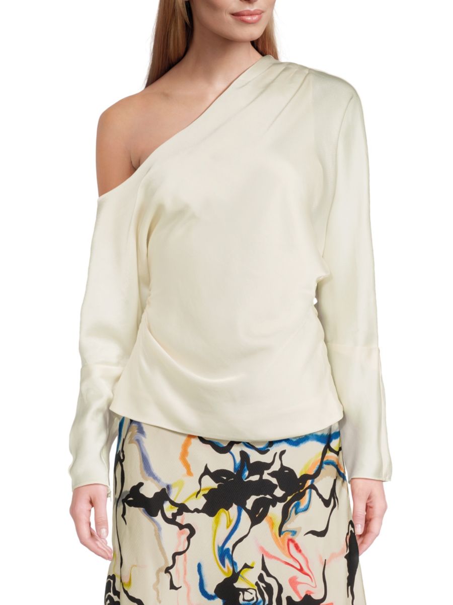 Асимметричный атласный топ на одно плечо Dinah Tanya Taylor, кремовый
Асимметричный атласный топ на одно плечо Dinah Tanya Taylor, кремовый