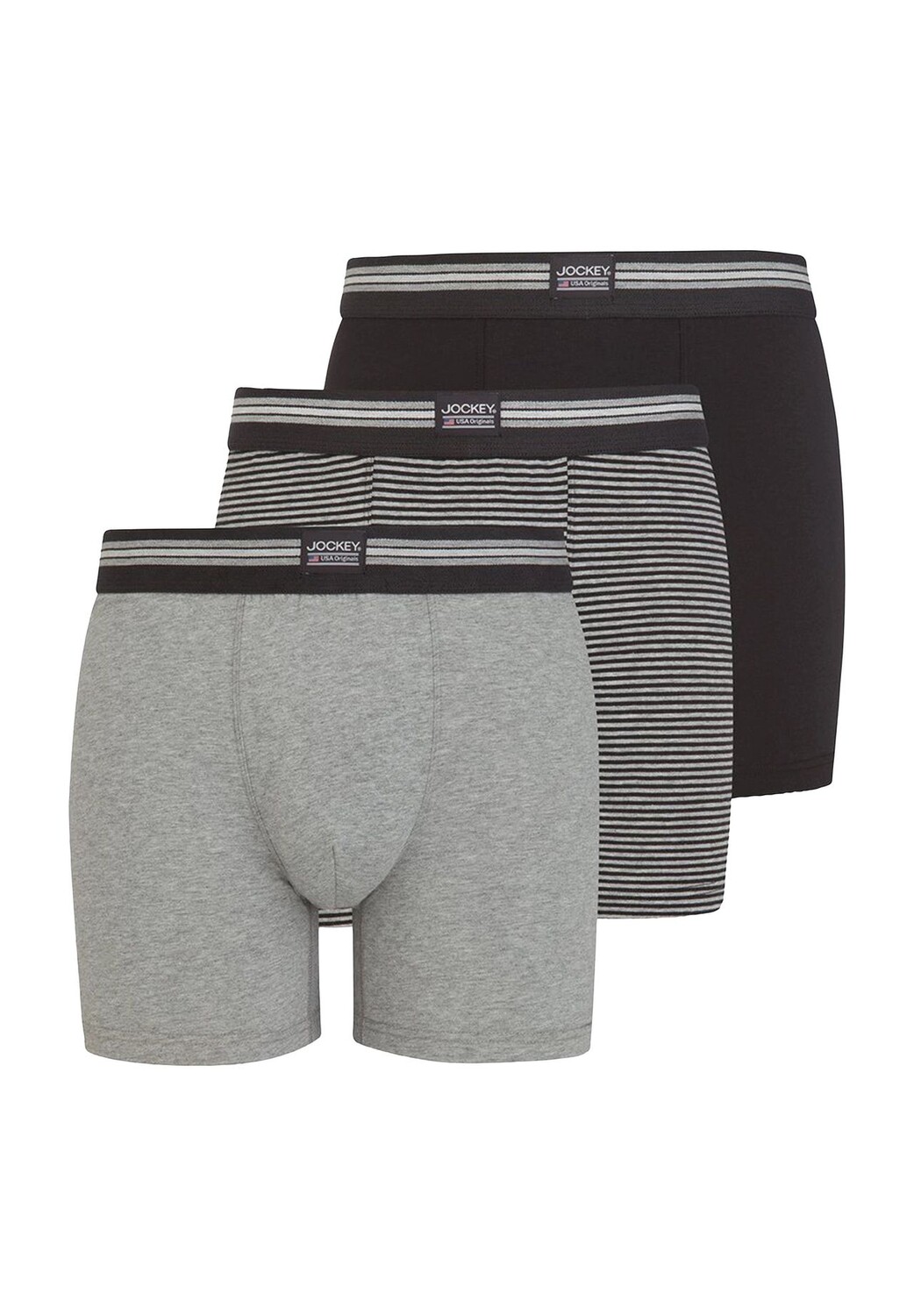 Мужские трусы-боксеры стрейч (3 шт.) JOCKEY, цвет Grau Schwarz
Мужские трусы-боксеры стрейч (3 шт.) JOCKEY, цвет Grau Schwarz