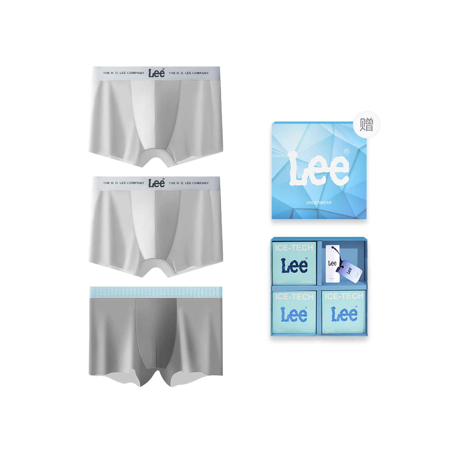 Lee Подарочный набор мужского белья SS23 Ice Series, 3 штуки
Lee Подарочный набор мужского белья SS23 Ice Series, 3 штуки