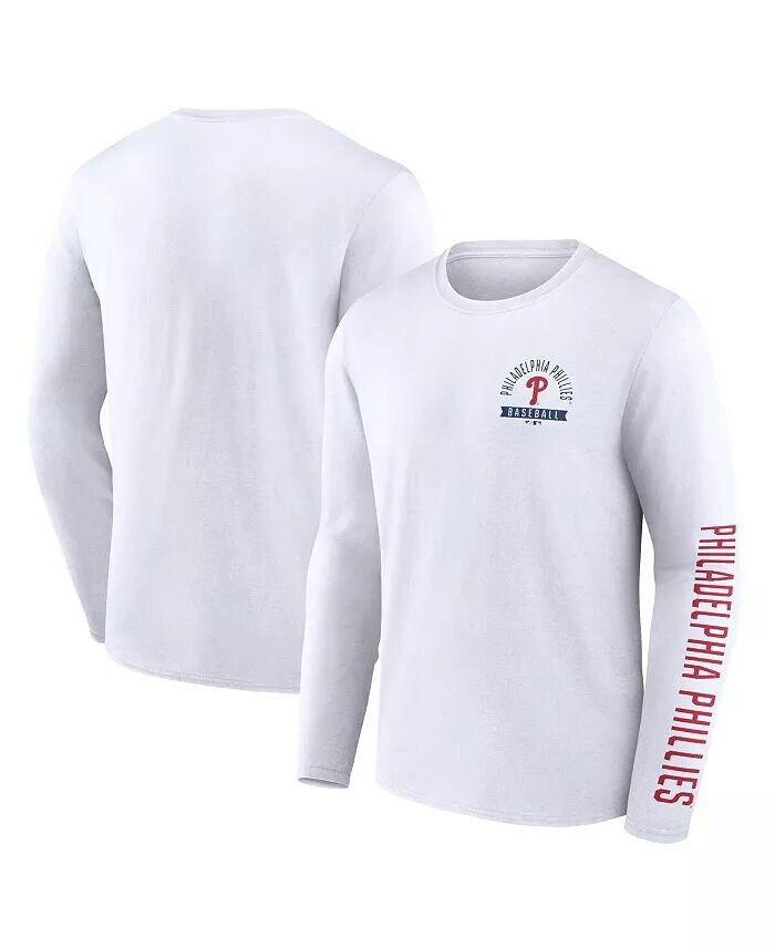 Мужская белая футболка с длинным рукавом Philadelphia Phillies Press Box Fanatics
Мужская белая футболка с длинным рукавом Philadelphia Phillies Press Box Fanatics