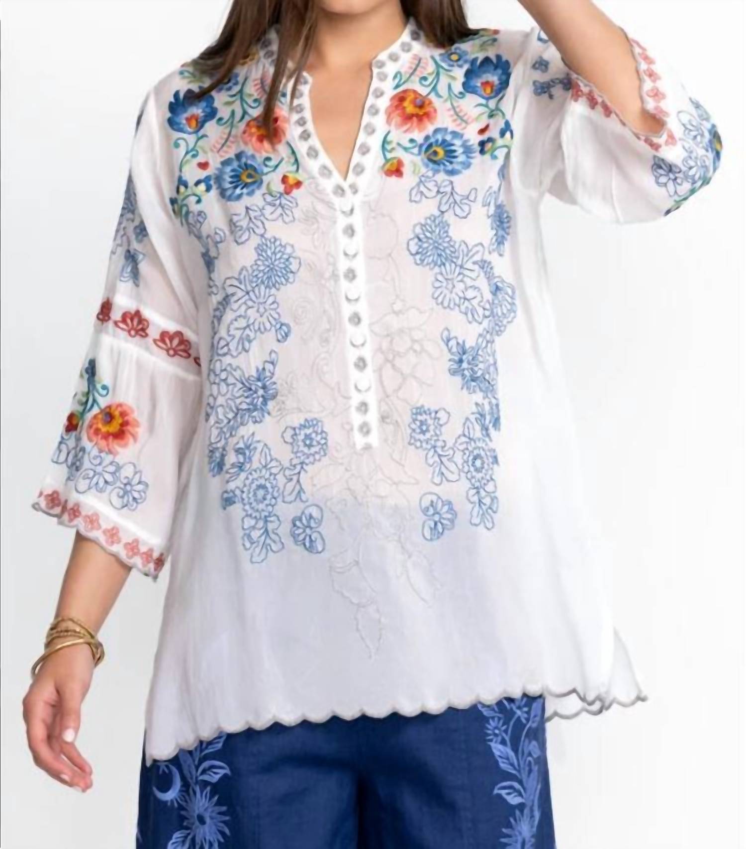 Блуза Maverick белого цвета Johnny Was
Блуза Maverick белого цвета Johnny Was