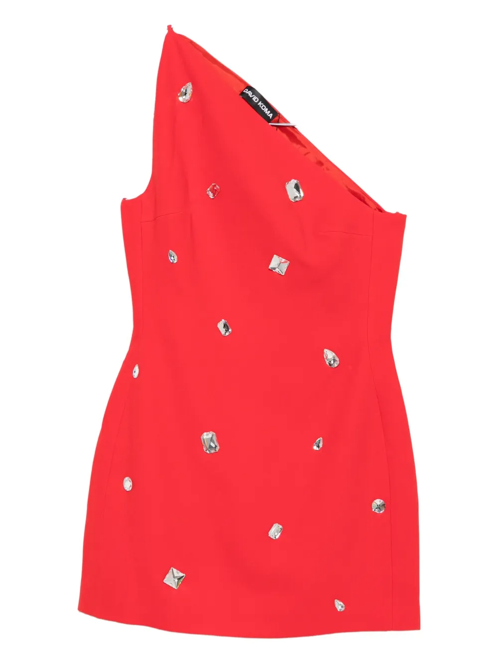 Мини-платье на одно плечо, украшенное кристаллами David Koma, красный
Мини-платье на одно плечо, украшенное кристаллами David Koma, красный