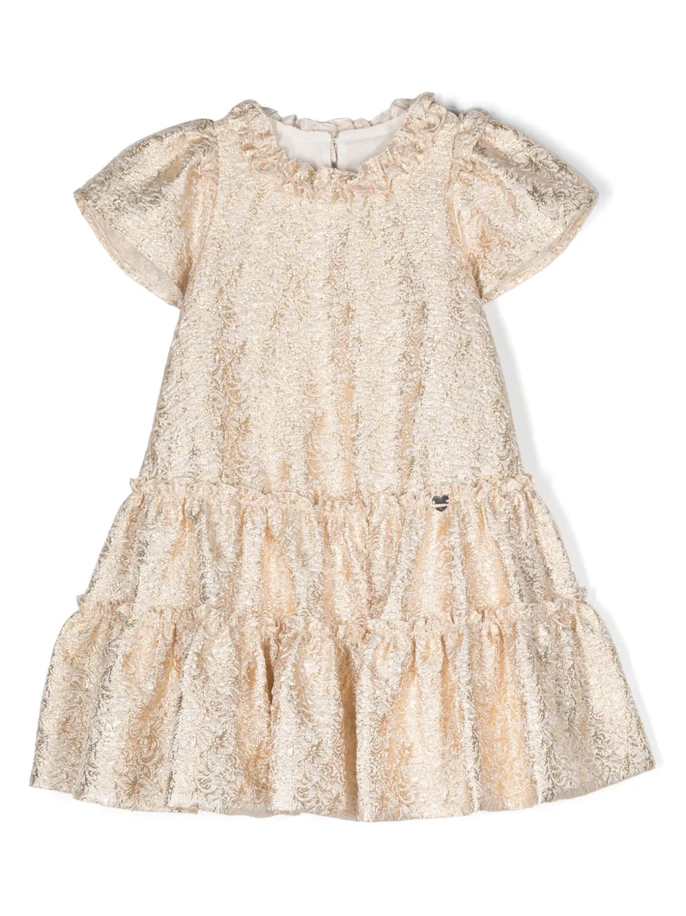 Ярусное платье с эффектом металлик Monnalisa, золотой
Ярусное платье с эффектом металлик Monnalisa, золотой