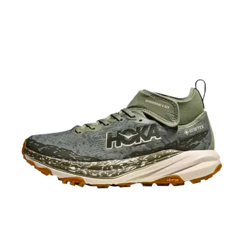 HOKA ONE ONE Скоростные козлы 6 Mid Gore Tex Sea Moss Oat Milk в цвете горчичная зелень, цвет Mustard Green 
HOKA ONE ONE Скоростные козлы 6 Mid Gore Tex Sea Moss Oat Milk в цвете горчичная зелень, цвет Mustard Green