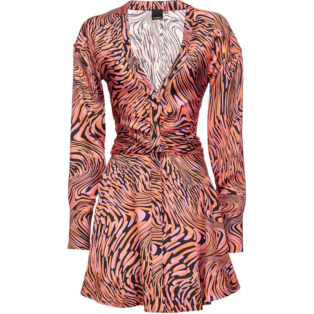 PINKO Abstract print Flared Shirt Minidress
PINKO Abstract print Flared Shirt Minidress