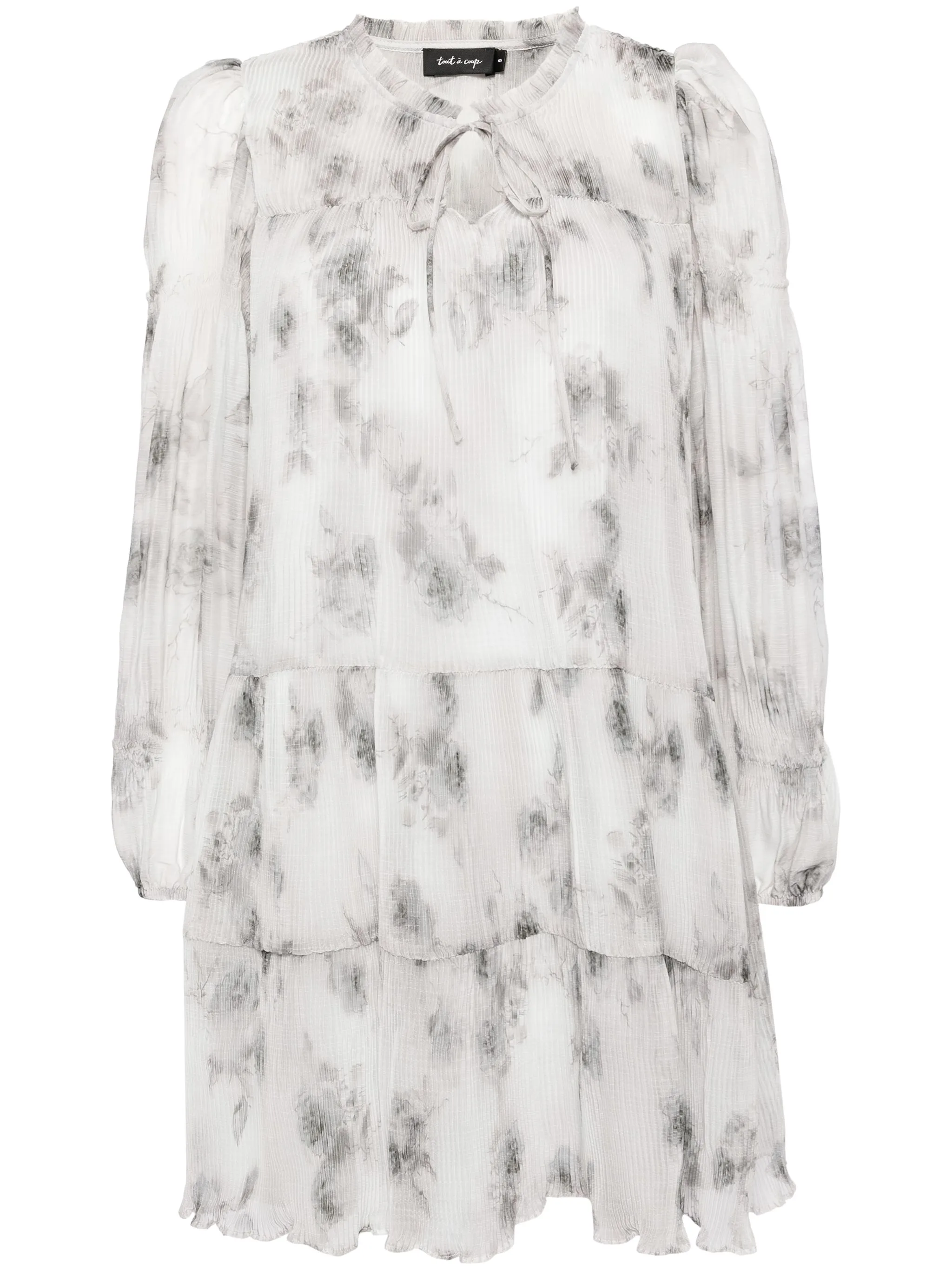 Плиссированное платье с цветочным принтом Tout A Coup, серый
Плиссированное платье с цветочным принтом Tout A Coup, серый