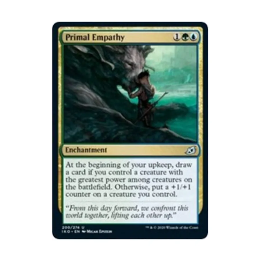 CCG Первичная эмпатия (U), MTG - Ikoria - Lair of Behemoths
CCG Первичная эмпатия (U), MTG - Ikoria - Lair of Behemoths