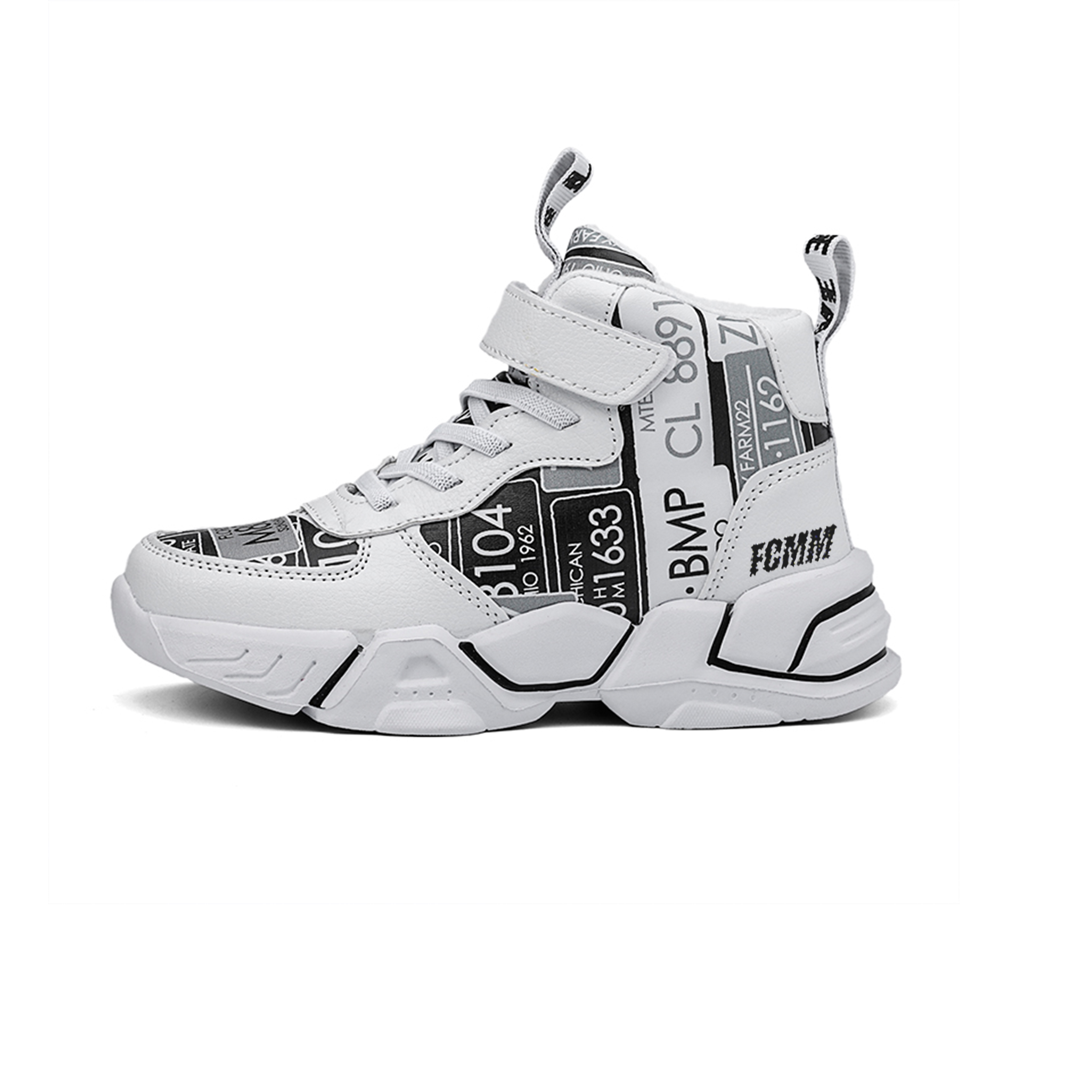 Нескользящая, дышащая, износостойкая детская обувь для отдыха на природе FCMM, черный/белый 
Нескользящая, дышащая, износостойкая детская обувь для отдыха на природе FCMM, черный/белый