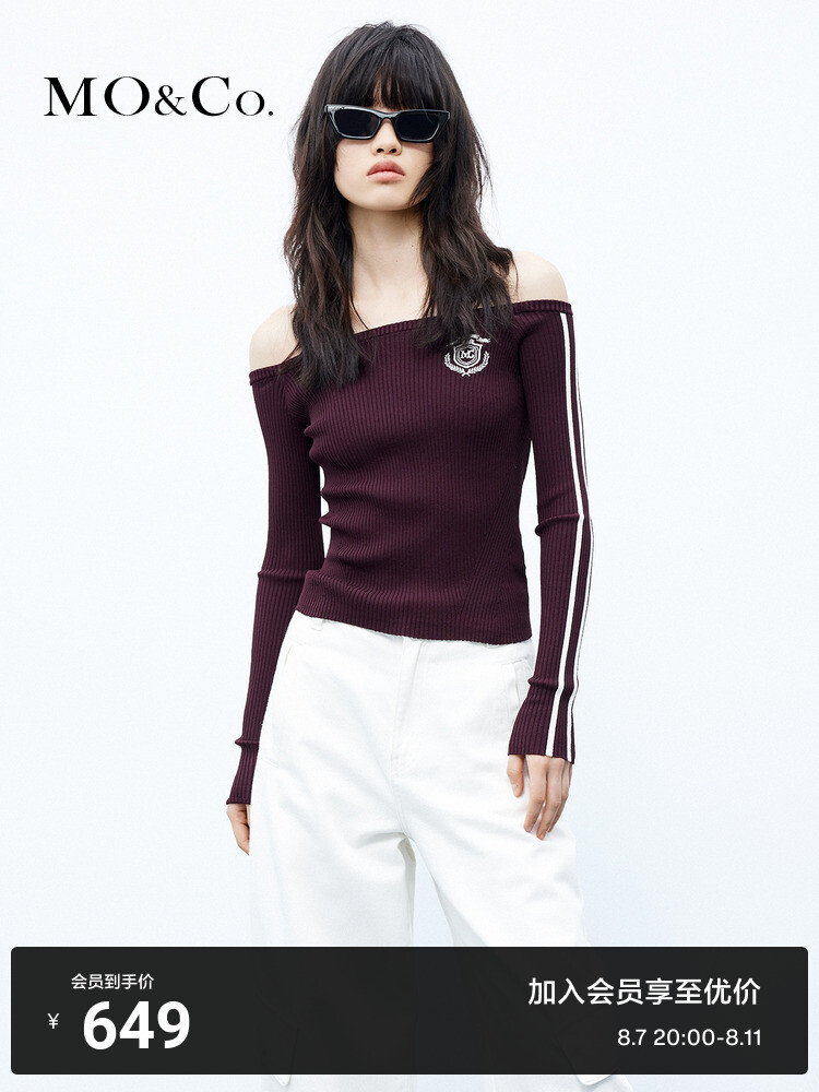 Тонкий короткий свитер Moco с открытыми плечами, красный
Тонкий короткий свитер Moco с открытыми плечами, красный