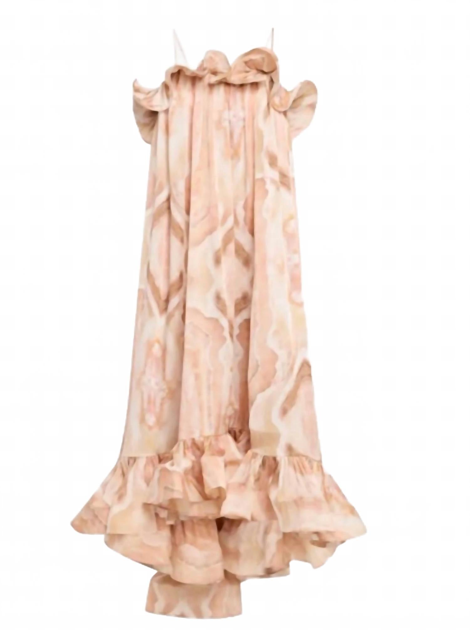 Освежающее платье с воланами цвета гуавы Zimmermann, Guava
Освежающее платье с воланами цвета гуавы Zimmermann, Guava