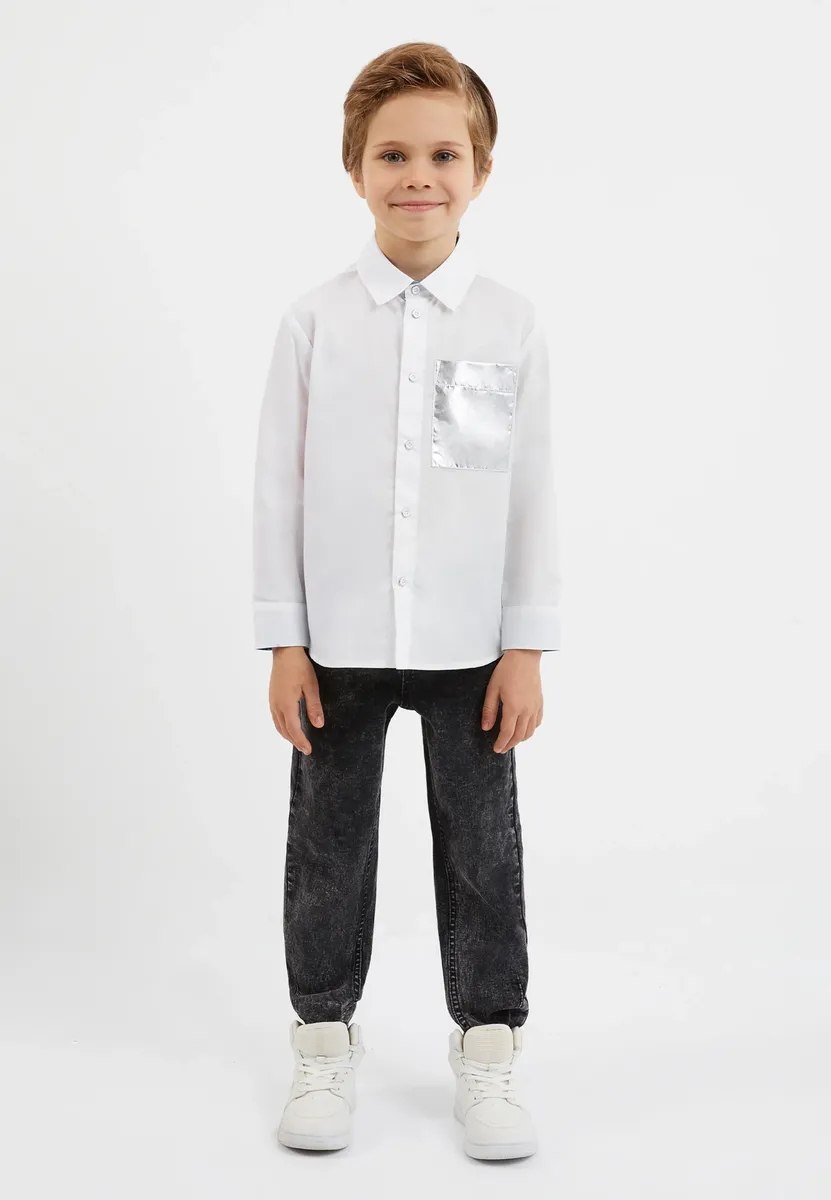 Gulliver Комфортные джинсы на теплой флисовой подкладке, серый
Gulliver Комфортные джинсы на теплой флисовой подкладке, серый