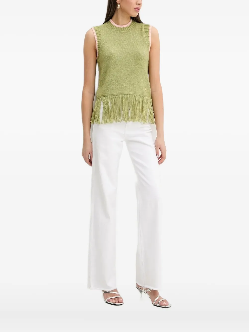 Топ без рукавов с бахромой NEVER FULLY DRESSED, зеленый
Топ без рукавов с бахромой NEVER FULLY DRESSED, зеленый