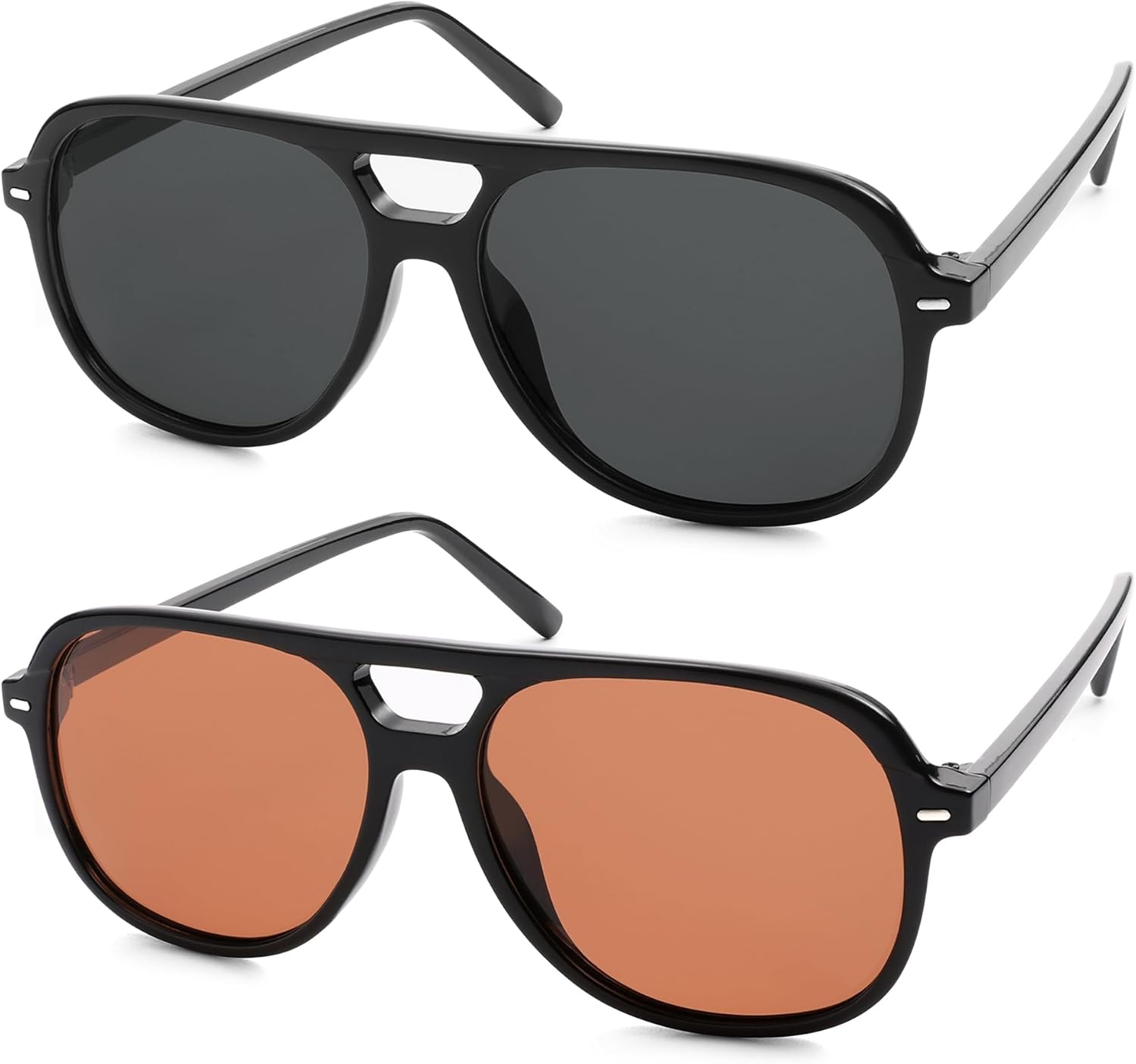 Ретро-стиль, поляризованные солнцезащитные очки-авиаторы для женщин и мужчин, классический винтаж 70-х годов, большие солнцезащитные очки AR82278 HERJOUR, Black Frame/Black Lens+black/Light Orange Red
Ретро-стиль, поляризованные солнцезащитные очки-авиаторы для женщин и мужчин, классический винтаж 70-х годов, большие солнцезащитные очки AR82278 HERJOUR, Black Frame/Black Lens+black/Light Orange Red