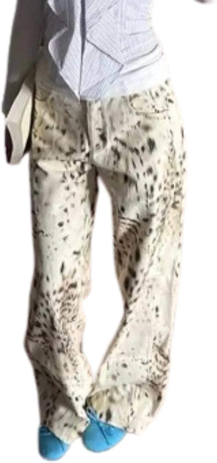 Джинсы с леопардовым принтом Y2K, широкие, с высокой талией Hesaco
Джинсы с леопардовым принтом Y2K, широкие, с высокой талией Hesaco