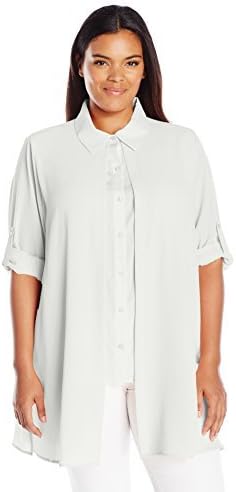 Женский текстурированный двухслойный топ Calvin Klein больших размеров с отворотами рукавов, Soft White
Женский текстурированный двухслойный топ Calvin Klein больших размеров с отворотами рукавов, Soft White