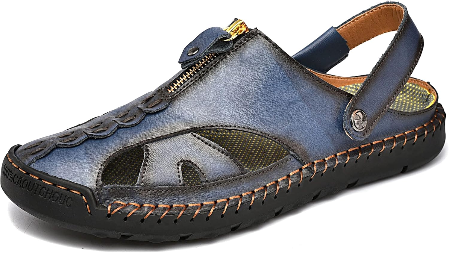 Мужские сандалии Dabbqis из кожи с закрытым носком, для улицы и пляжа, летние, противоскользящие, синий
Мужские сандалии Dabbqis из кожи с закрытым носком, для улицы и пляжа, летние, противоскользящие, синий