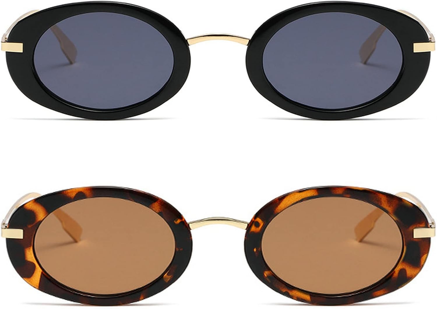 Ретро овальные панк-солнцезащитные очки для женщин, стильные очки для вождения, мужские очки с защитой UV400, винтажные очки в массивной металлической оправе в стиле 90-х mincl, 2pcs-black&leoaprd Brown
Ретро овальные панк-солнцезащитные очки для женщин, стильные очки для вождения, мужские очки с защитой UV400, винтажные очки в массивной металлической оправе в стиле 90-х mincl, 2pcs-black&leoaprd Brown