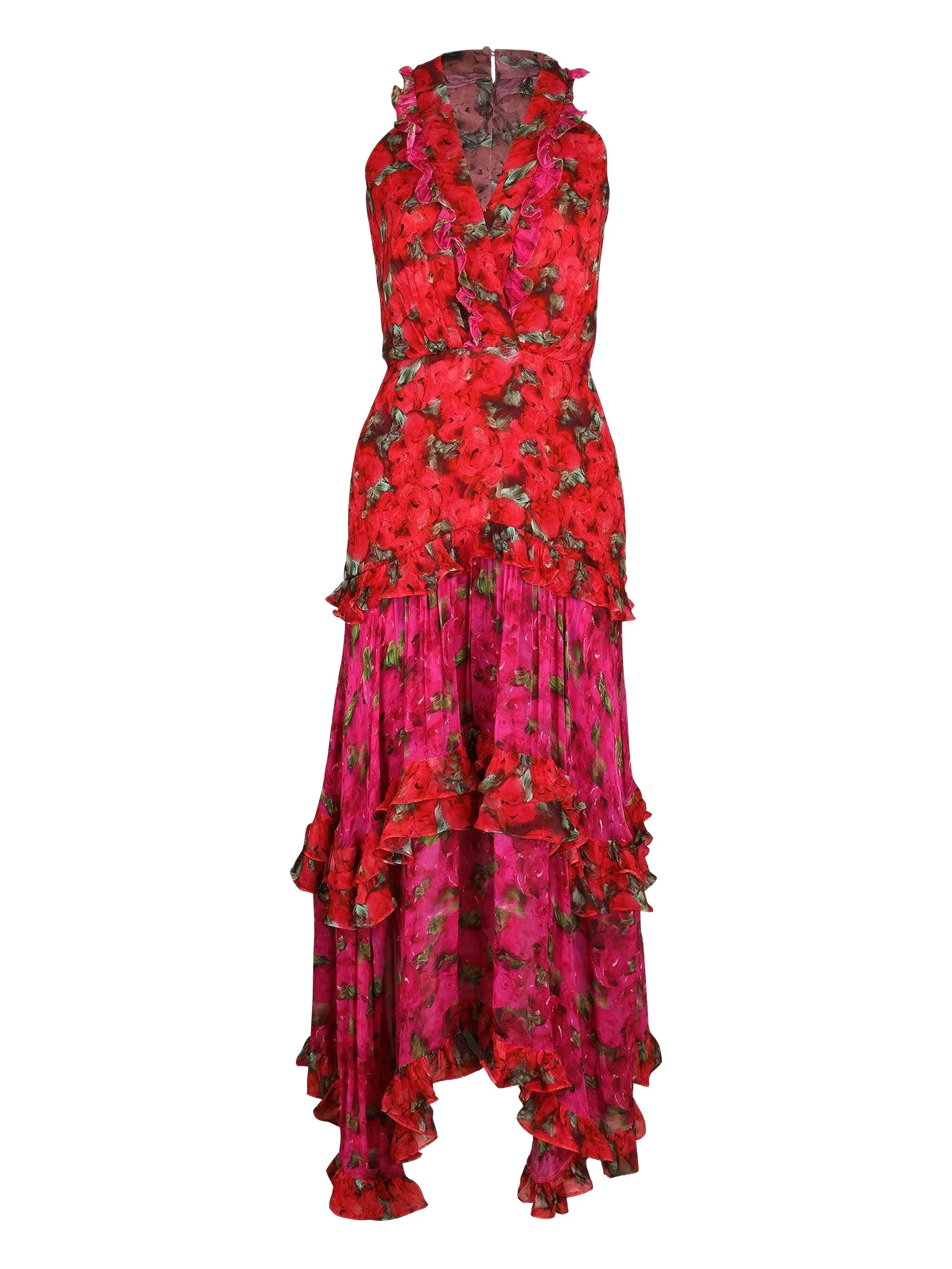 Платье миди в цветочек с оборками от Джоли Saloni, красный
Платье миди в цветочек с оборками от Джоли Saloni, красный